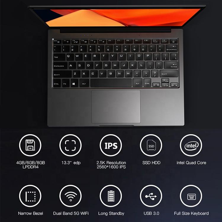 New Design 13.3inch PN1308 gaming laptop RAM 512GB laptops brand new laptop comp