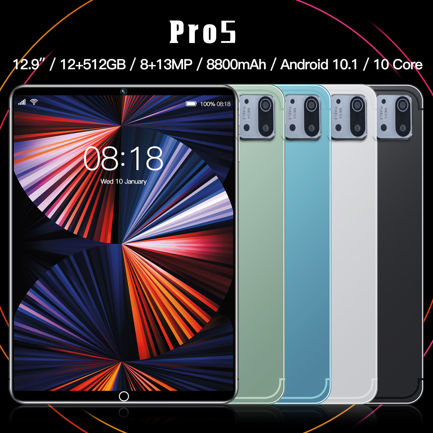 Hot selling 12.9-inch Pro 5 12GB+512GB Tablet android tablet 12 inch tablet 10 i