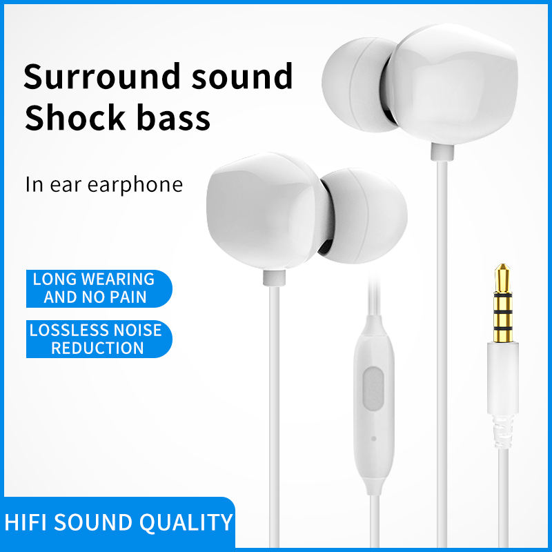 Manufacturers Handsfree Earphone Wired 3.5mm Headphone Wired Earphones With Mic 